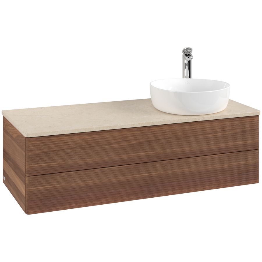 Wastafelonderkast Antao 1200x360x500mm Warm Walnut K23153HM