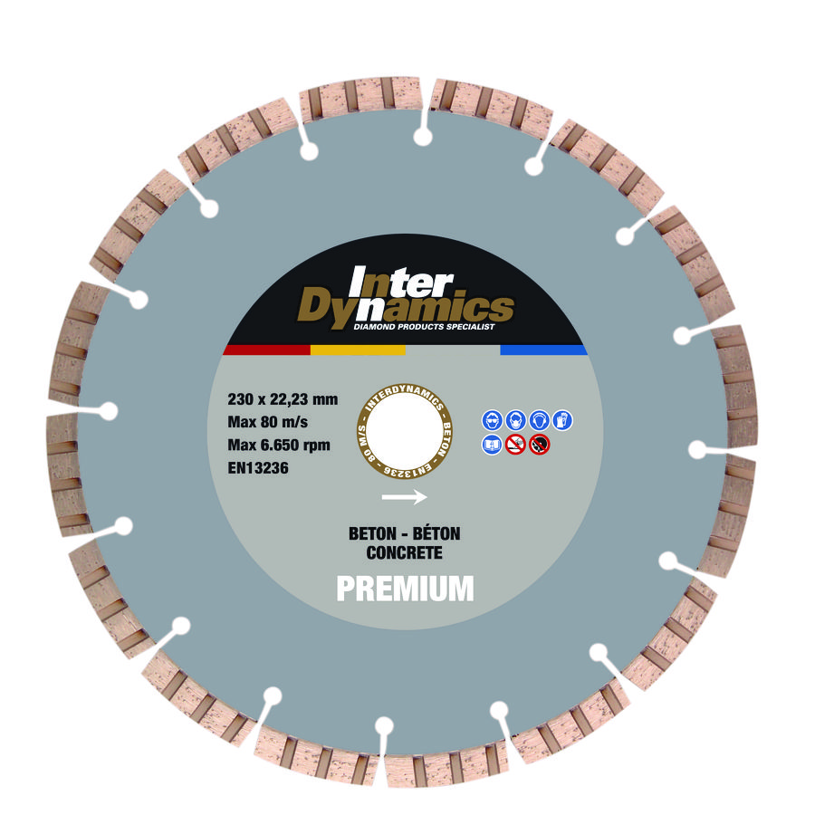 Beton Premium diamantzaagblad 125mm asgat 22.23mm