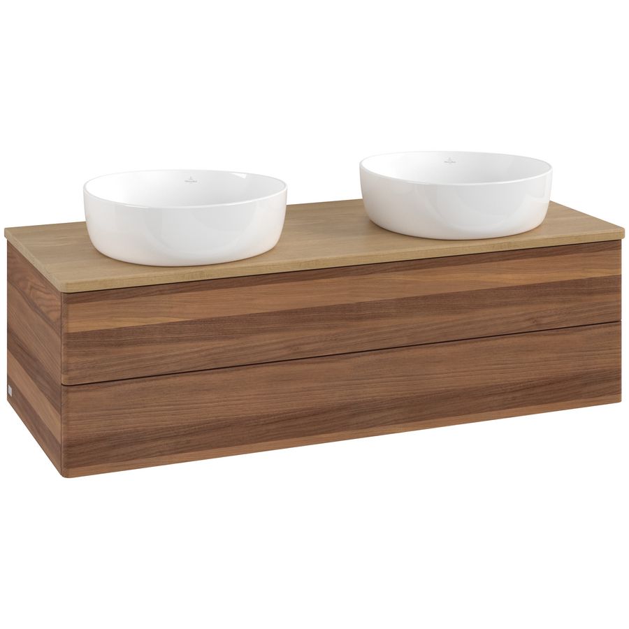 Wastafelonderkast Antao 1200x360x500mm Warm Walnut K24011HM