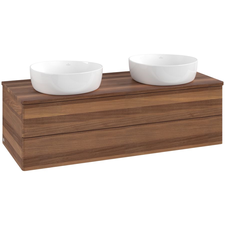 Wastafelonderkast Antao 1200x360x500mm Warm Walnut K24012HM