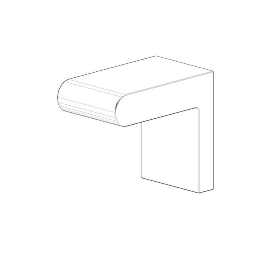 Houder voor handdoekhouder rechts 40x60x68mm chr