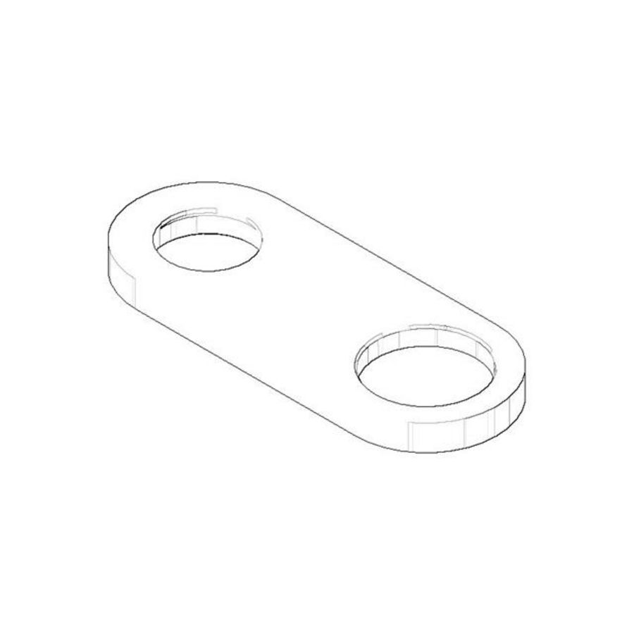 Rozet 140x55x10mm chr 092779002-00