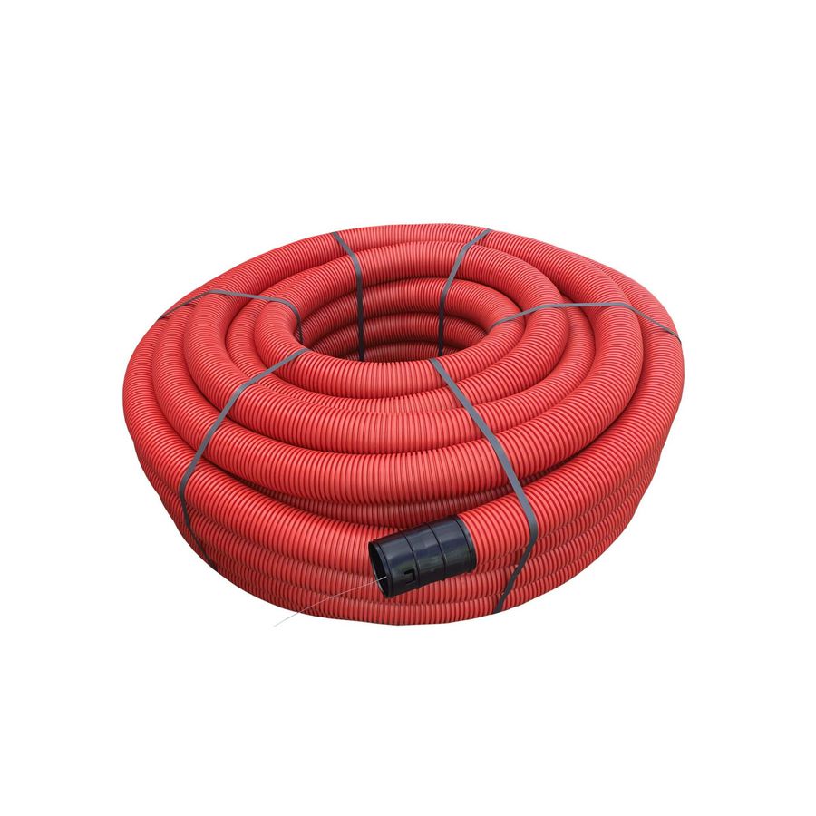 Rol a 50m. flexibele kabelbeschermingsbuis KABELFLEX PE 40mm rood 450N