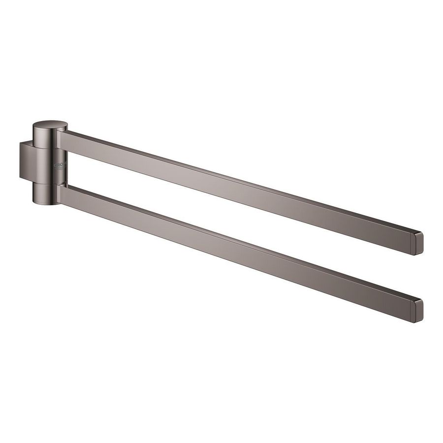 Selection handdoekhouder dubbel 41063A00 hard graphite (donker grijs)