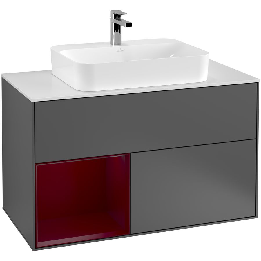 Wastafelonderkast Finion 1000x603x501mm Antr. Matt Lacquer G361HBGK