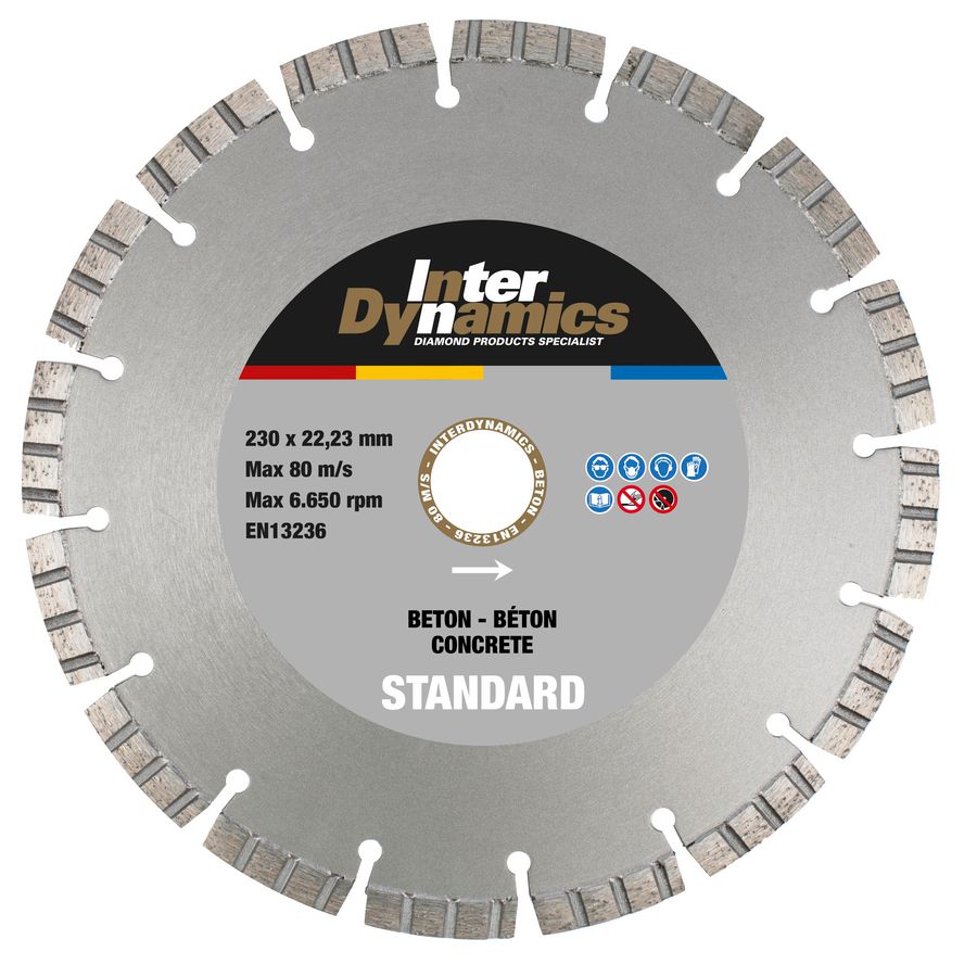 Beton Standard diamantzaagblad 150mm asgat 30.0mm