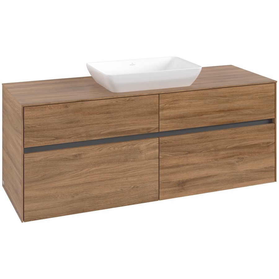 Wastafelonderkast Collaro 1400x548x500mm Oak.Kans C11600RH