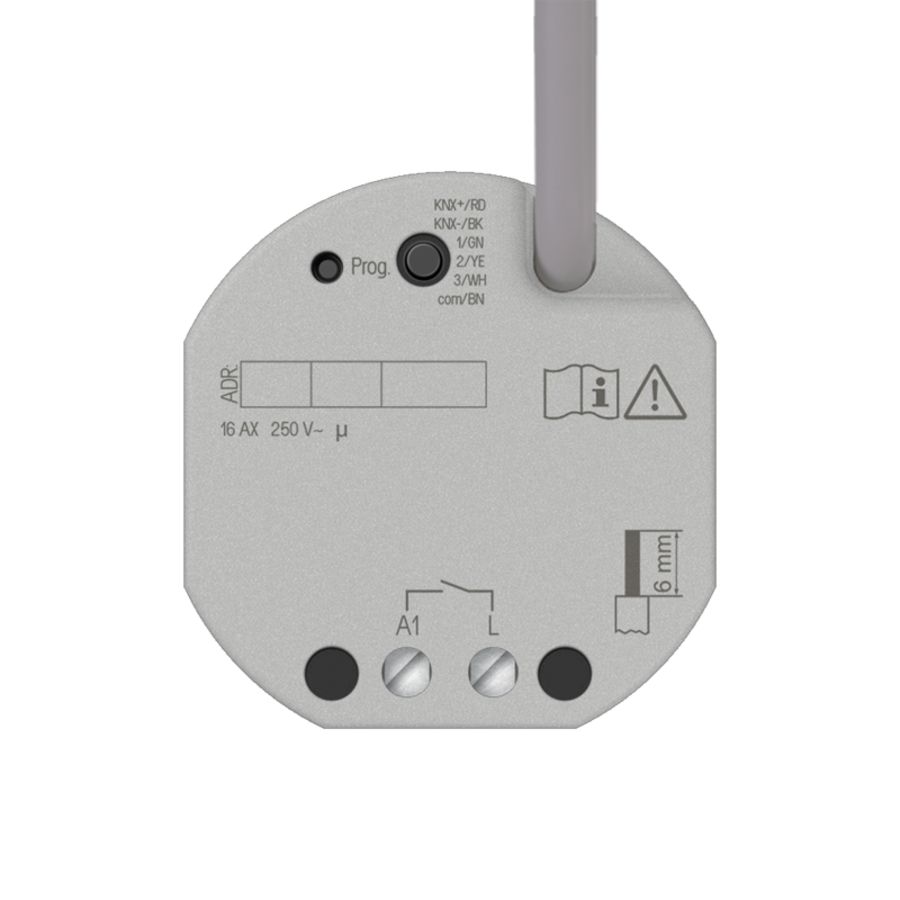Inbouwactor 1-voudig 16A KNX