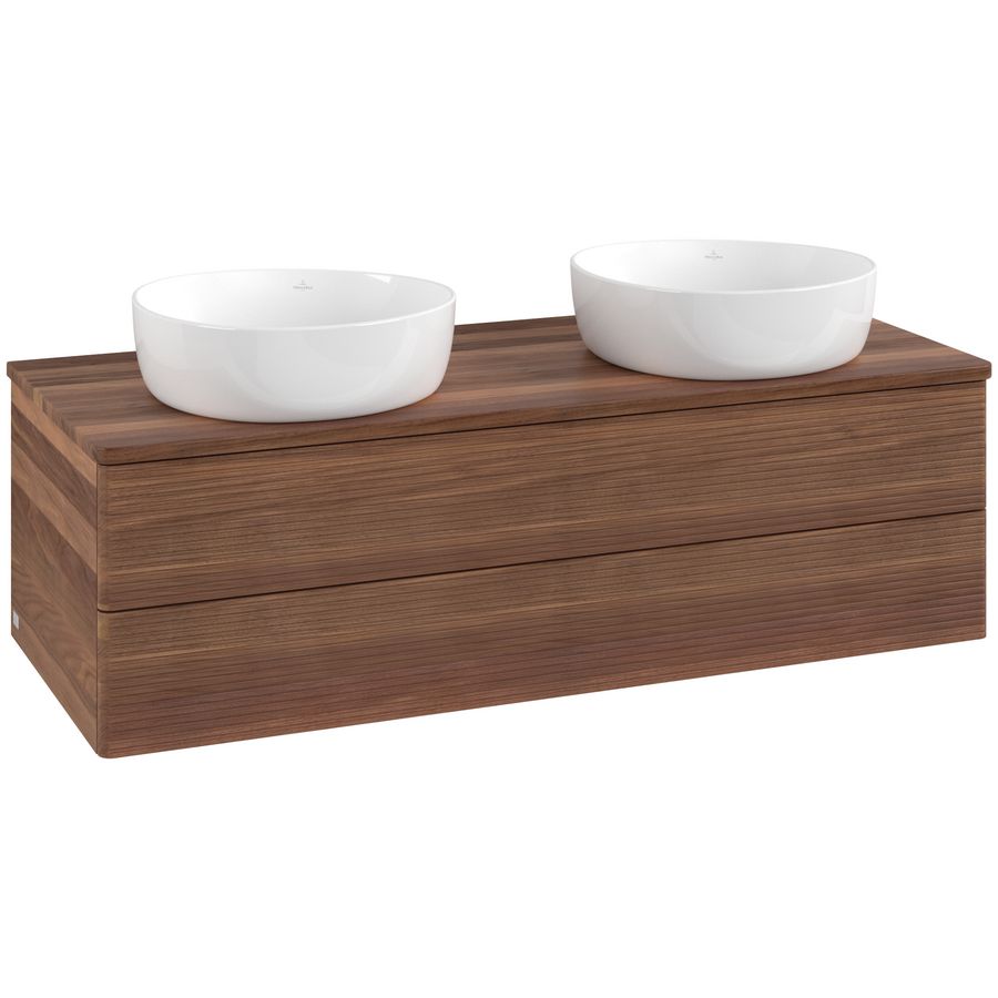 Wastafelonderkast Antao 1200x360x500mm Warm Walnut K24112HM