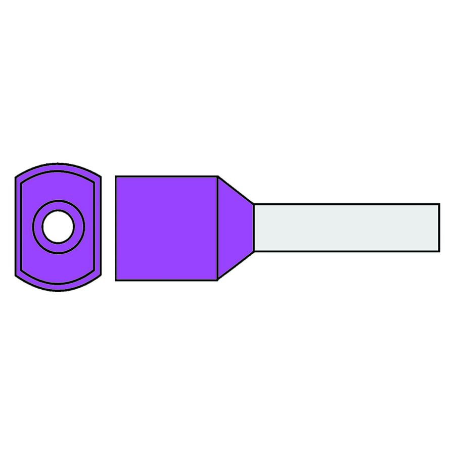 Zak a 500st. Twinadereindhuls geisol. 0,25mm² Paars 8mm