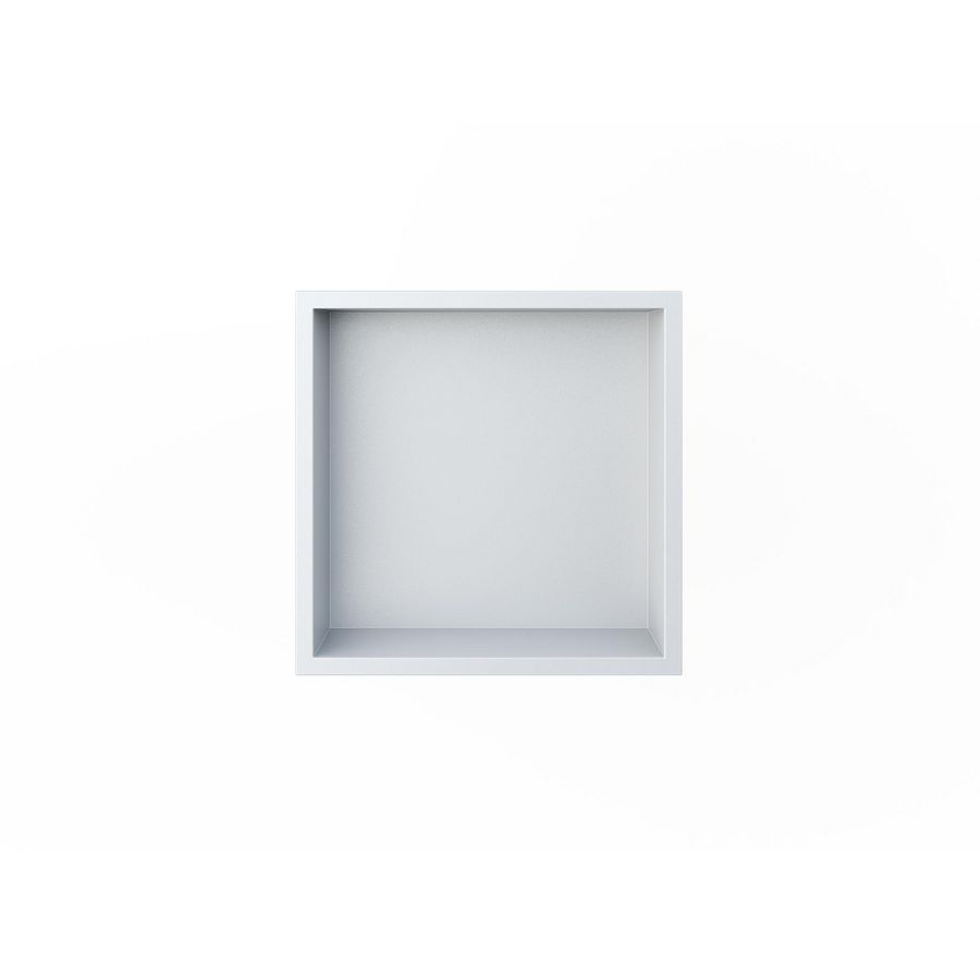 BASIC BOX inbouwnis 300x300x70mm rvs met flens wit