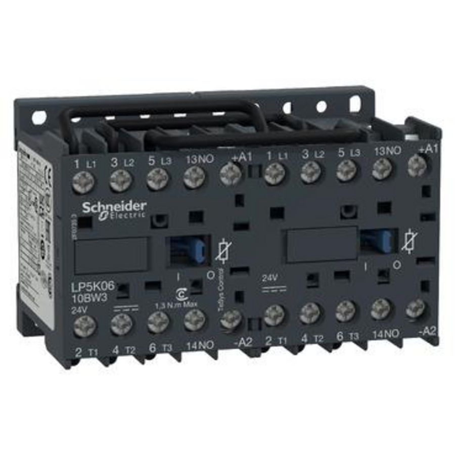 Omkeercont. 3M HC 1M AC-3<=440V 6A Stuurspanning 24V K