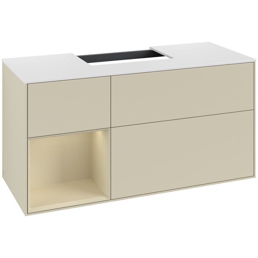 Wastafelonderkast Finion 1200x603x501mm S.Grey Matt Lacquer F161HJHJ