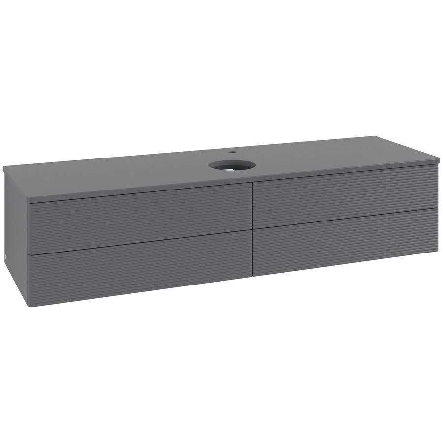 Wastafelonderkast Antao 1600x360x500mm Antr. Matt Lacquer K25150GK