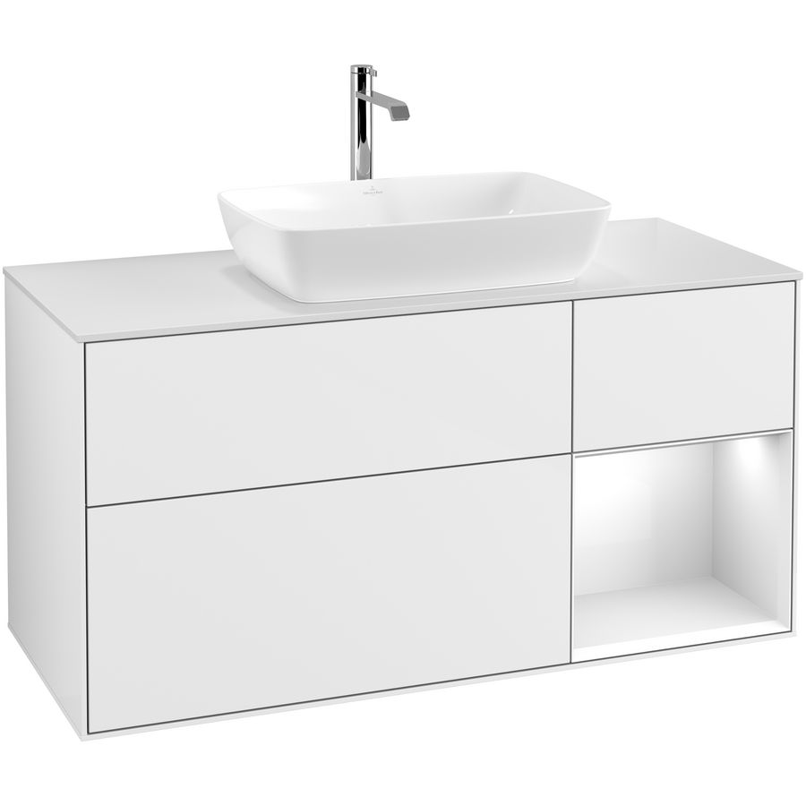 Wastafelonderkast Finion 1200x603x501mm G.White.L G831GFGF