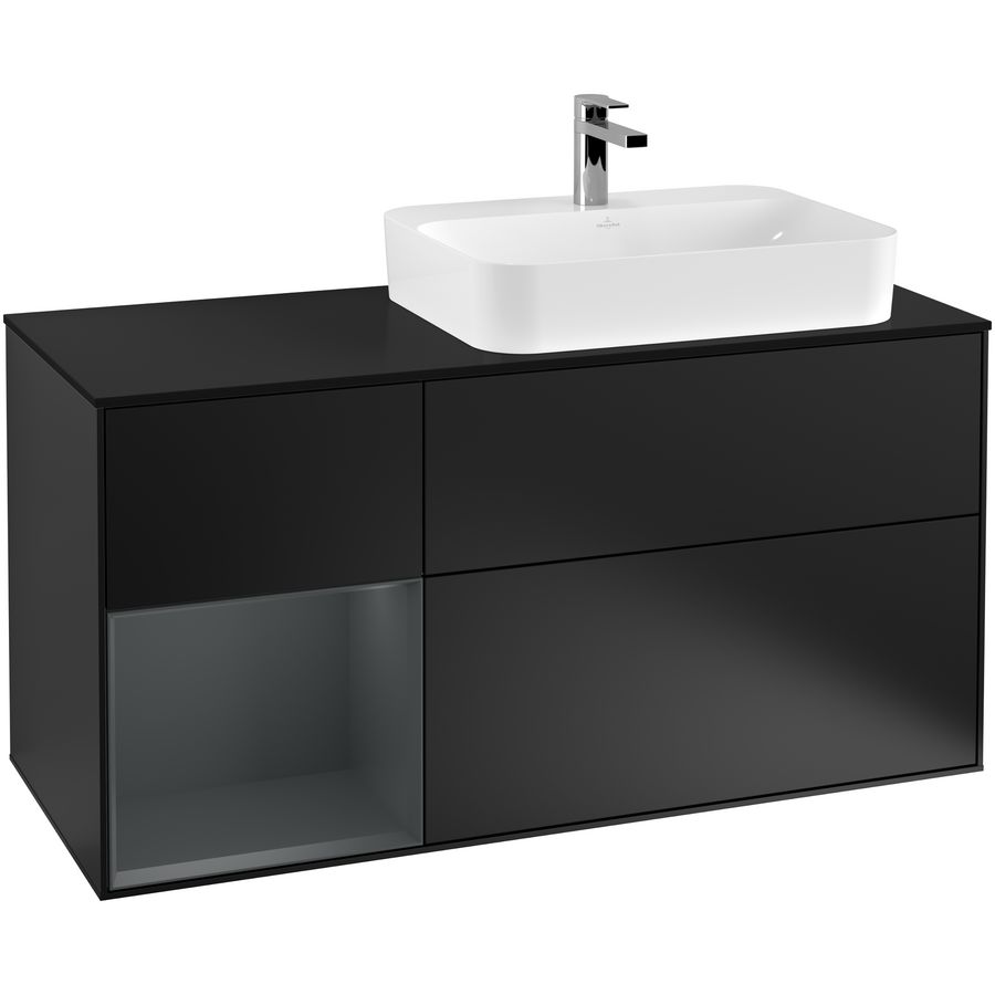 Wastafelonderkast Finion 1200x603x501mm Black Matt Lacquer G392HGPD