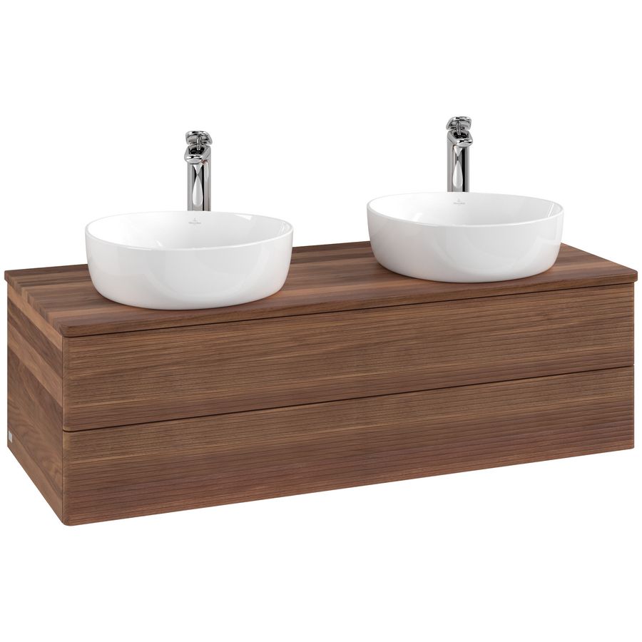 Wastafelonderkast Antao 1200x360x500mm Warm Walnut K24152HM