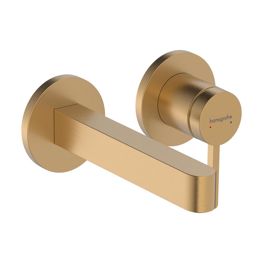 Wastafelmengkraan Finoris 1-hendel inb. 168mm afvoerpl. Brushed Bronze