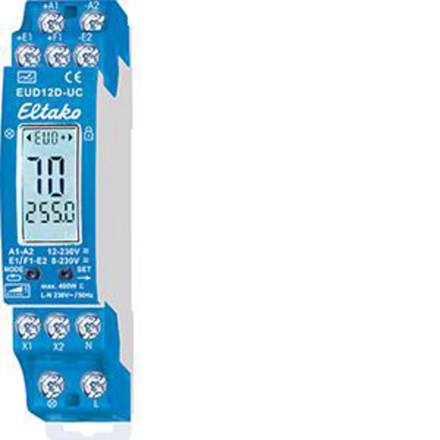 Uni. DIN-rail LED dimmer tot 400W. + R/L/C last