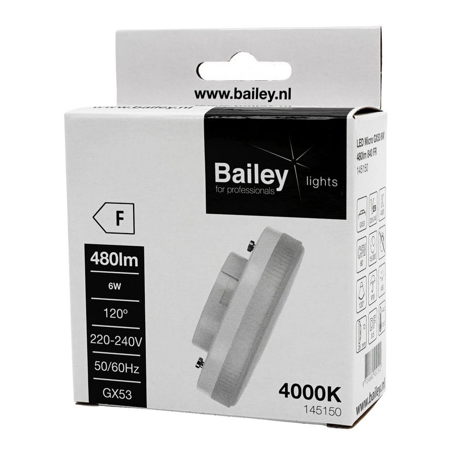 LED-lamp Micro GX53 6W 480lm (11W) 840 FR