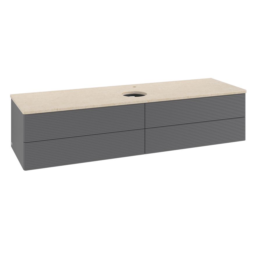 Wastafelonderkast Antao 1600x360x500mm Antr. Matt Lacquer K25153GK