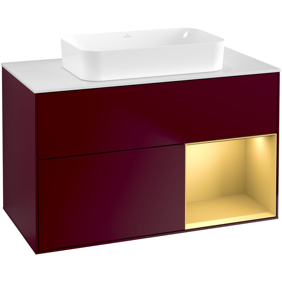 Wastafelonderkast Finion 1000x603x501mm Peony Matt Lacquer G661HFHB