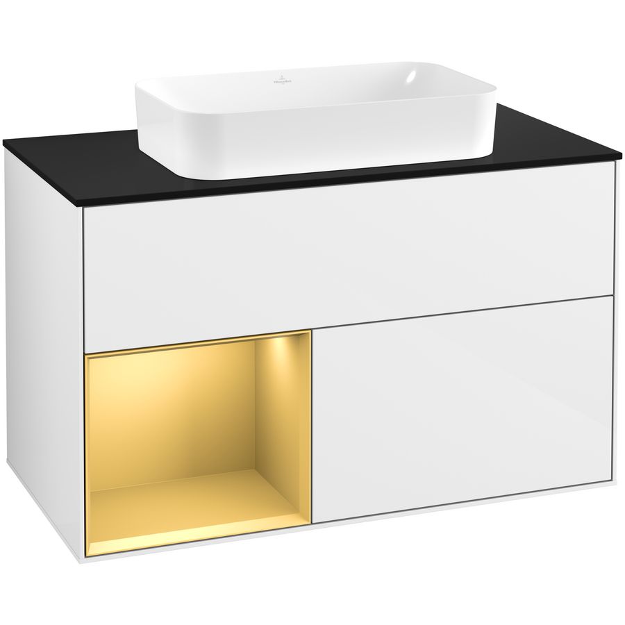 Wastafelonderkast Finion 1000x603x501mm G.White.L F652HFGF