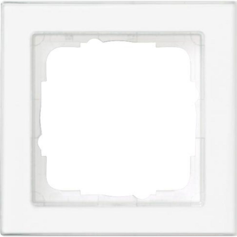 Afdekraam 1-voudig compleet beschr. Gira E2 clear/zuiver wit