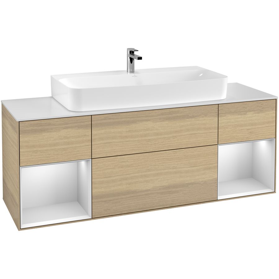 Wastafelonderkast Finion 1600x603x501mm Oak Veneer G211MTPC