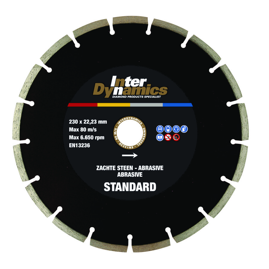 Zachte steen Standard diamantzaagblad 125mm asgat 22.23mm