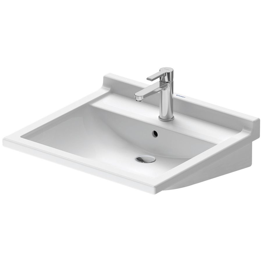 STARCK 3 #030960 Vital wastafel 600mm wit met kraangat met overloop