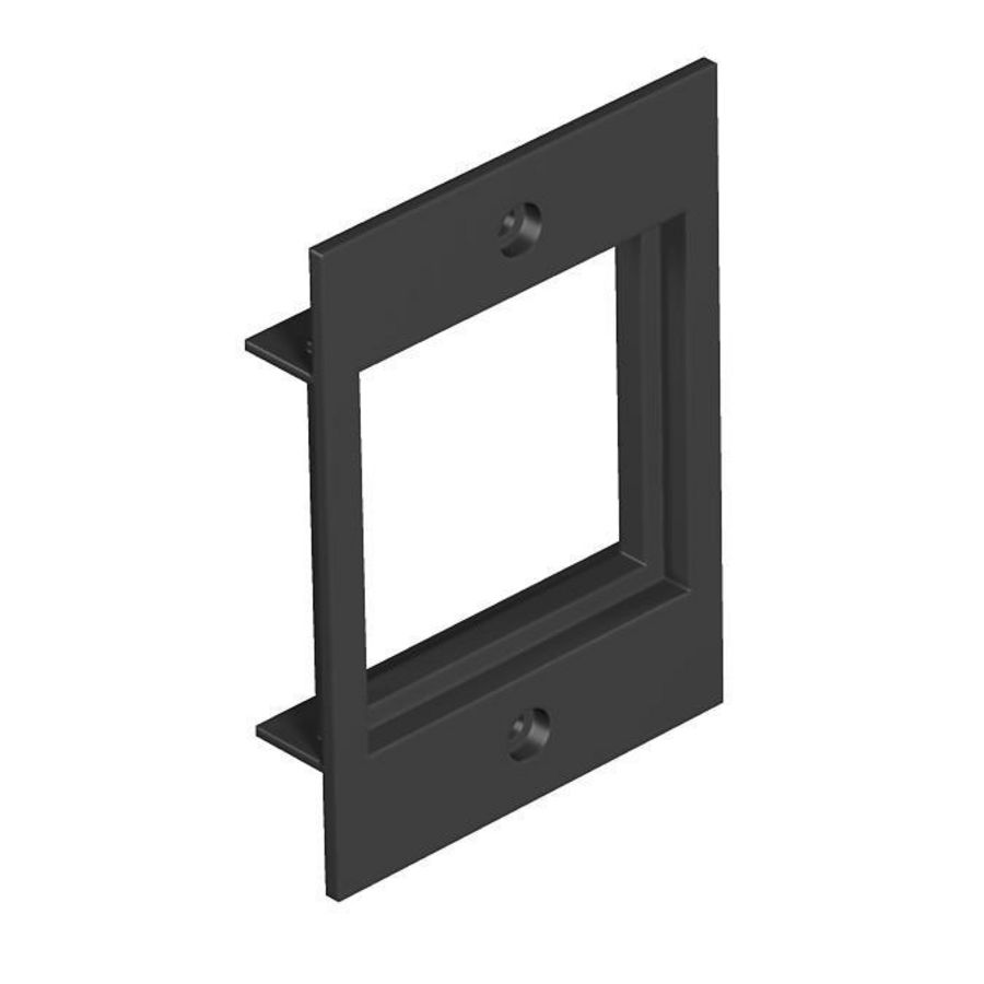 Afdekplaat 1 x module 45 voor T4B 55x77mm polyamid zwart
