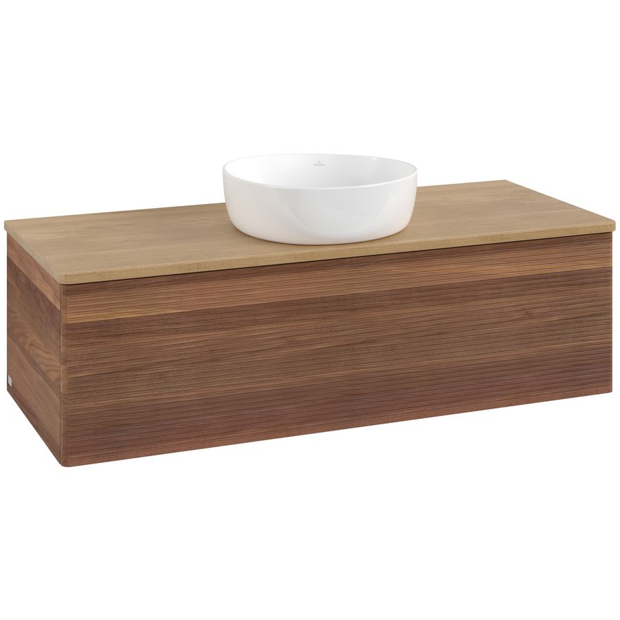 Wastafelonderkast Antao 1200x360x500mm Warm Walnut K32111HM