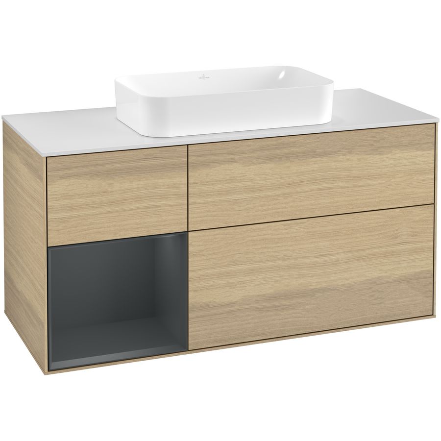 Wastafelonderkast Finion 1200x603x501mm Oak Veneer G291HGPC