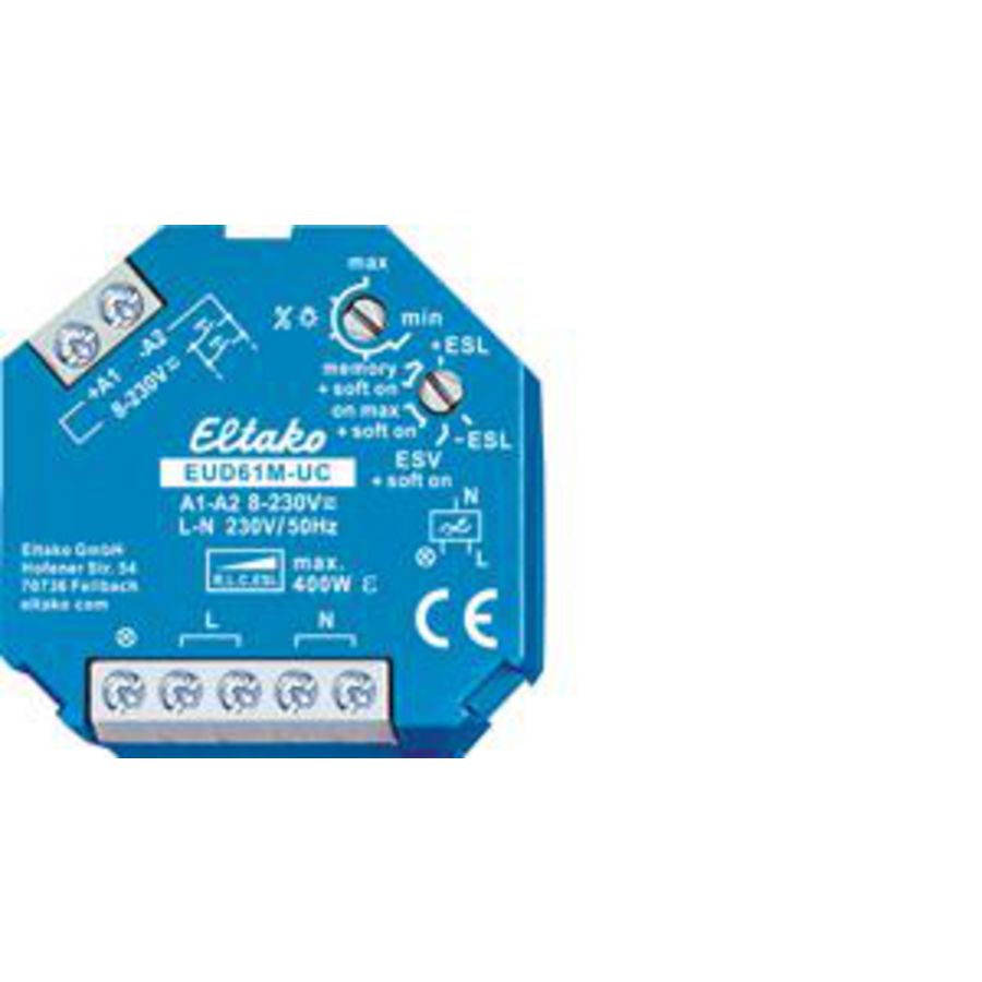 Uni. inbouw dimmer tot 400W. Voor dimbare LED + R/L/C last