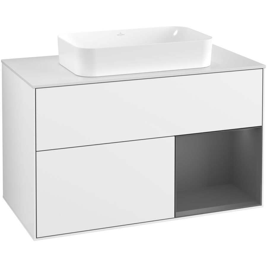 Wastafelonderkast Finion 1000x603x501mm G.White.L F661GKGF