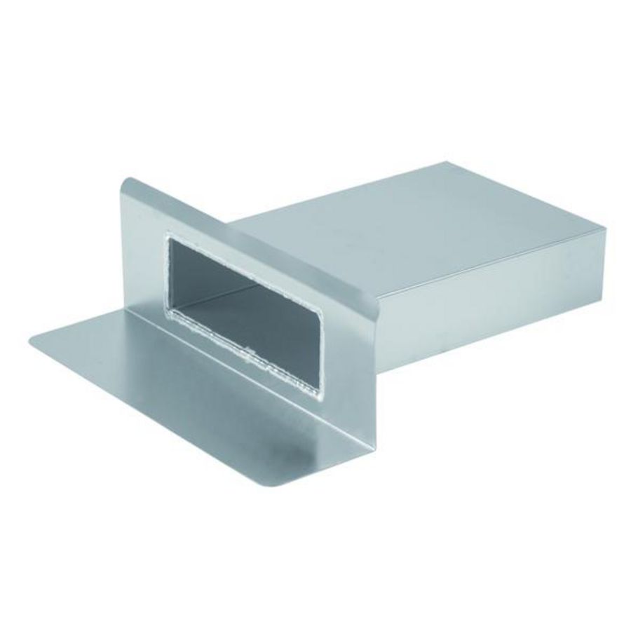 Noodoverstort aluminium 90° 60x200mm L=450mm
