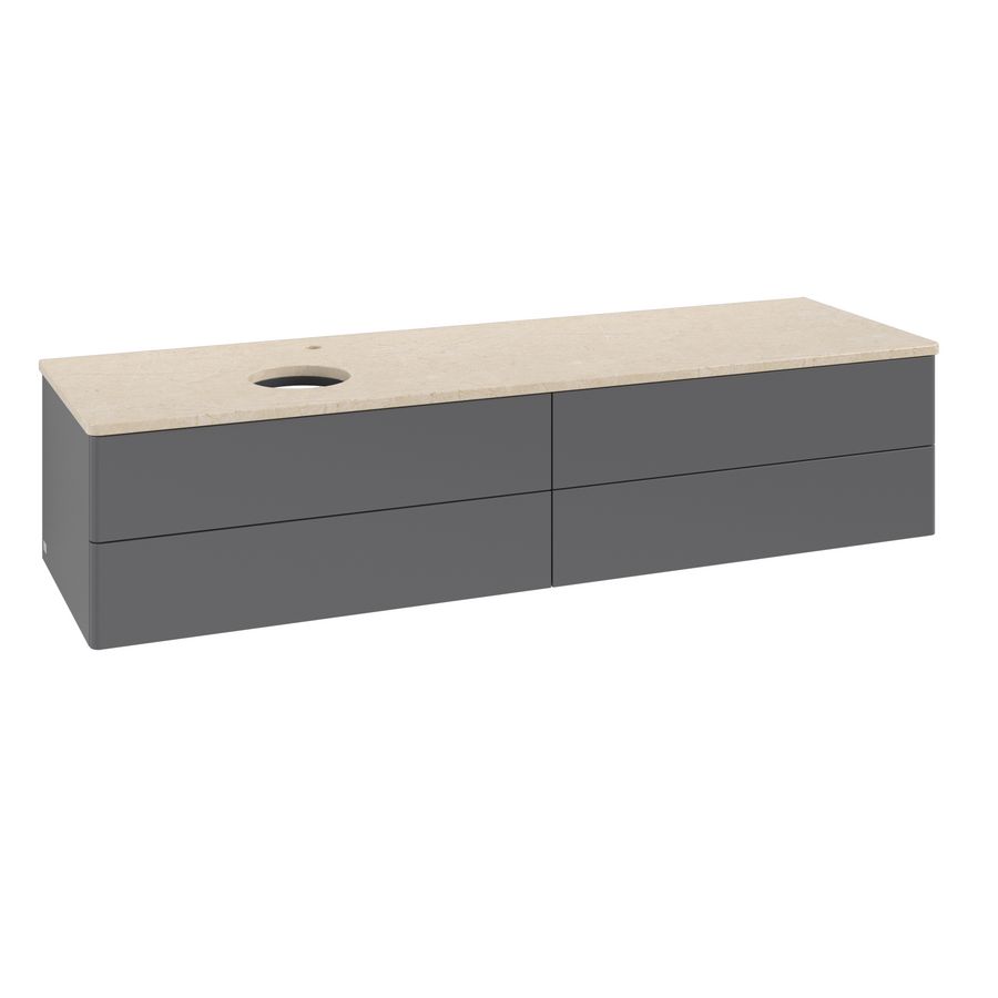 Wastafelonderkast Antao 1600x360x500mm Antr. Matt Lacquer K26053GK