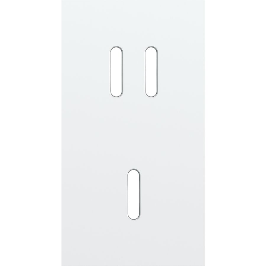 Tweevoudige afdekpl. verticaal 71mm centerafstand een tweevo