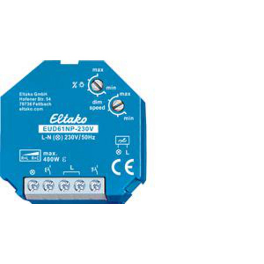 Universele inbouw dimmer tot 400W. zonder N-aansluiting.