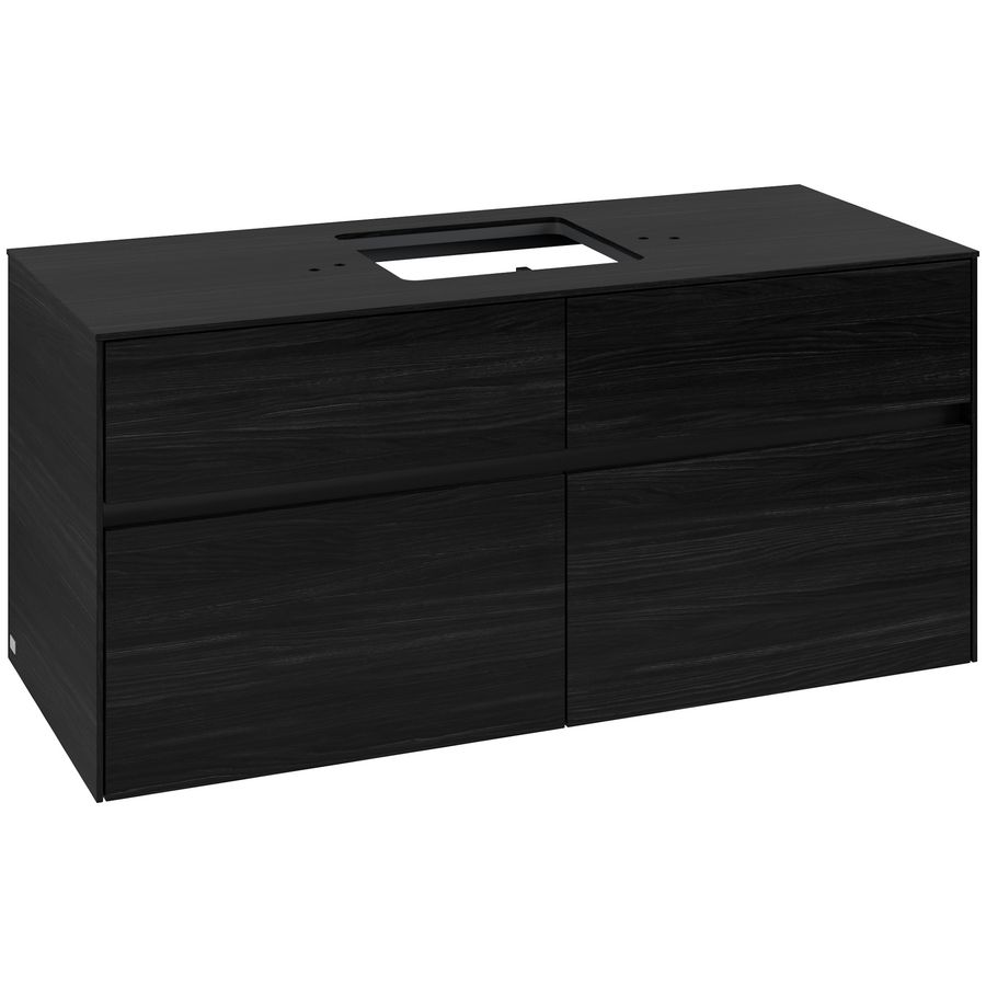 Wastafelonderkast Collaro 1200x548x500mm Black Oak C12800AB