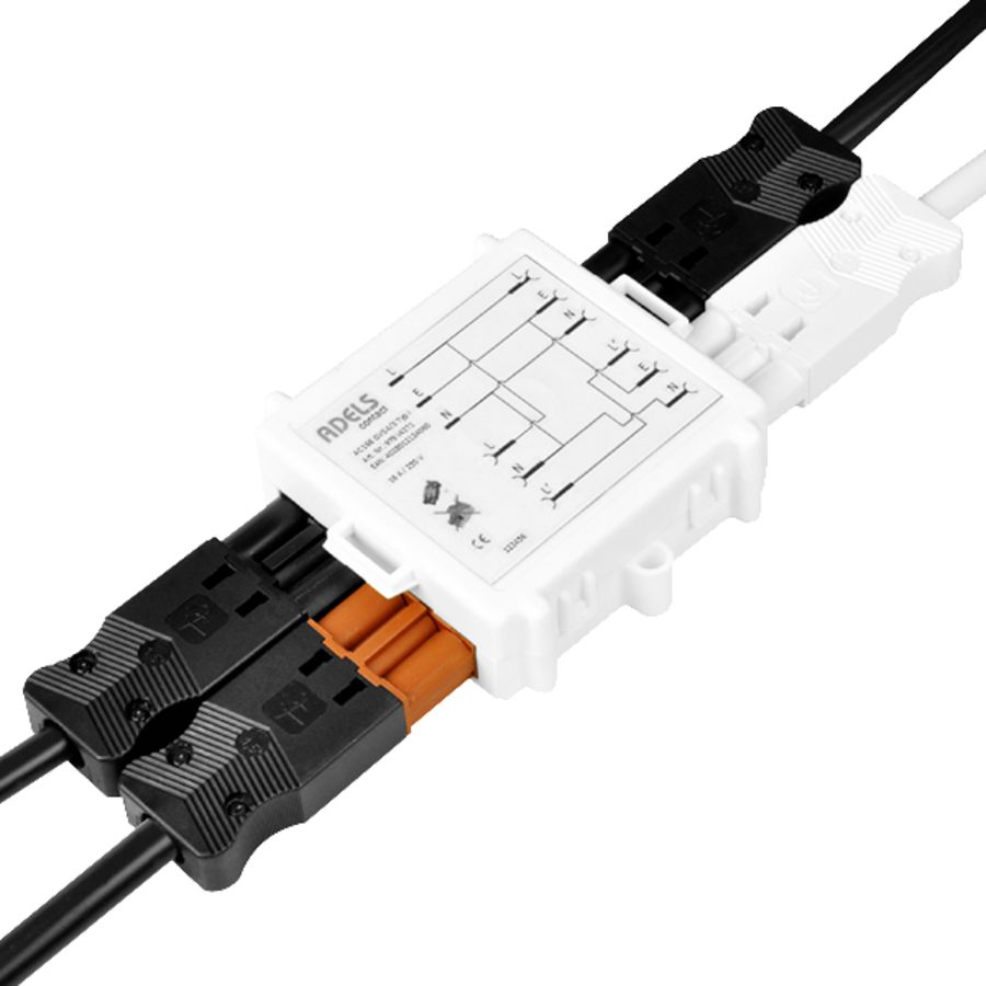 Sensorschakelbox stekerbaar installeren 16A 1,5mm² 3-polig