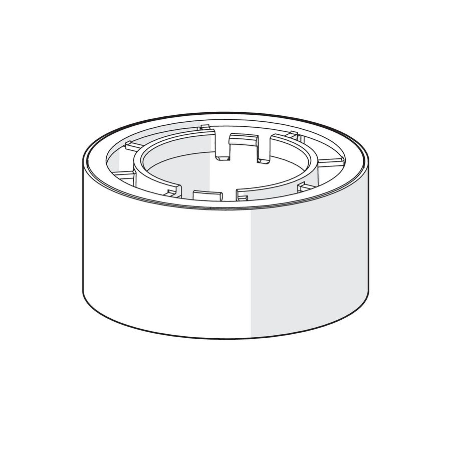 Sokkel Ø62x30mm chroom
