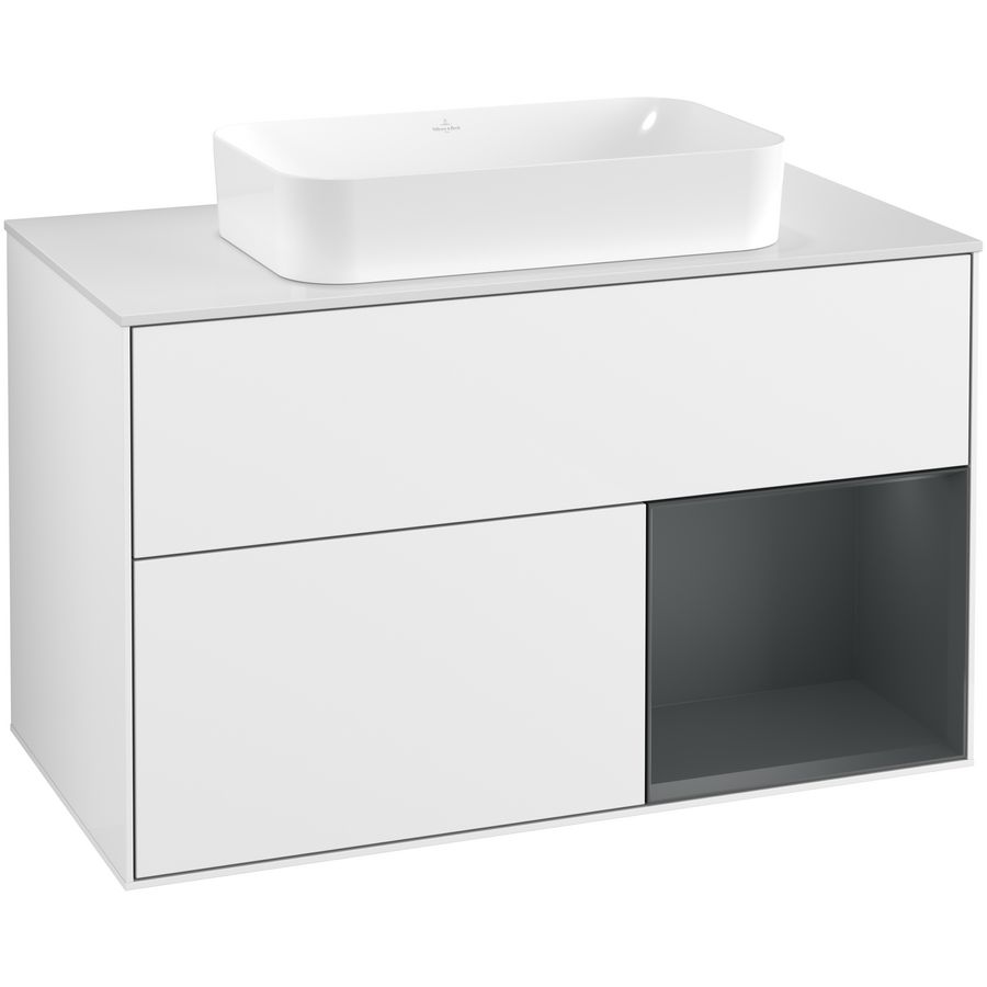 Wastafelonderkast Finion 1000x603x501mm G.White.L F661HGGF