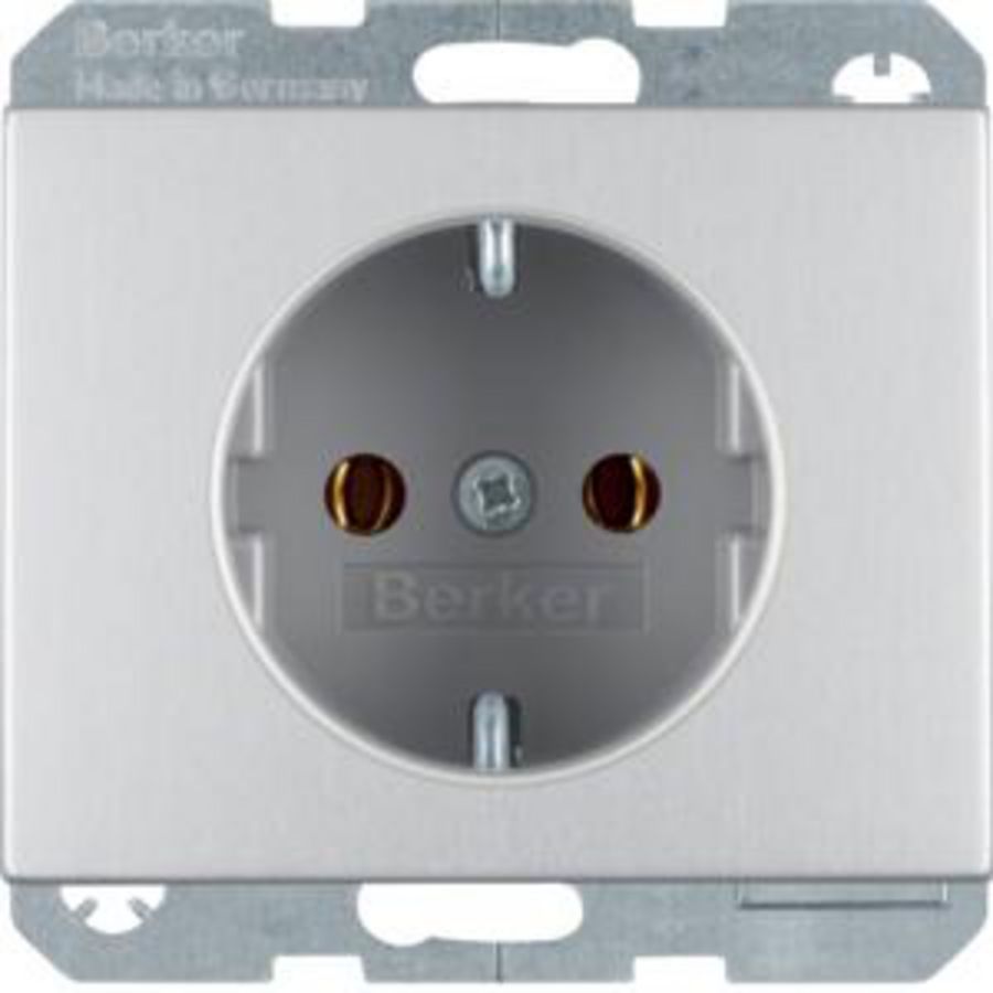 Wandcontactdoos RA schroef berker K.1/K.5 aluminium