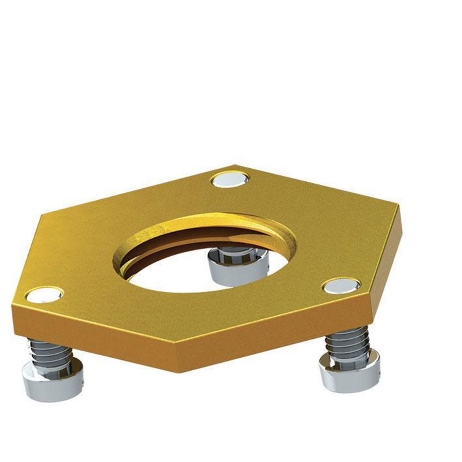 Moer met 3 schroeven en ring F1/2" H.4