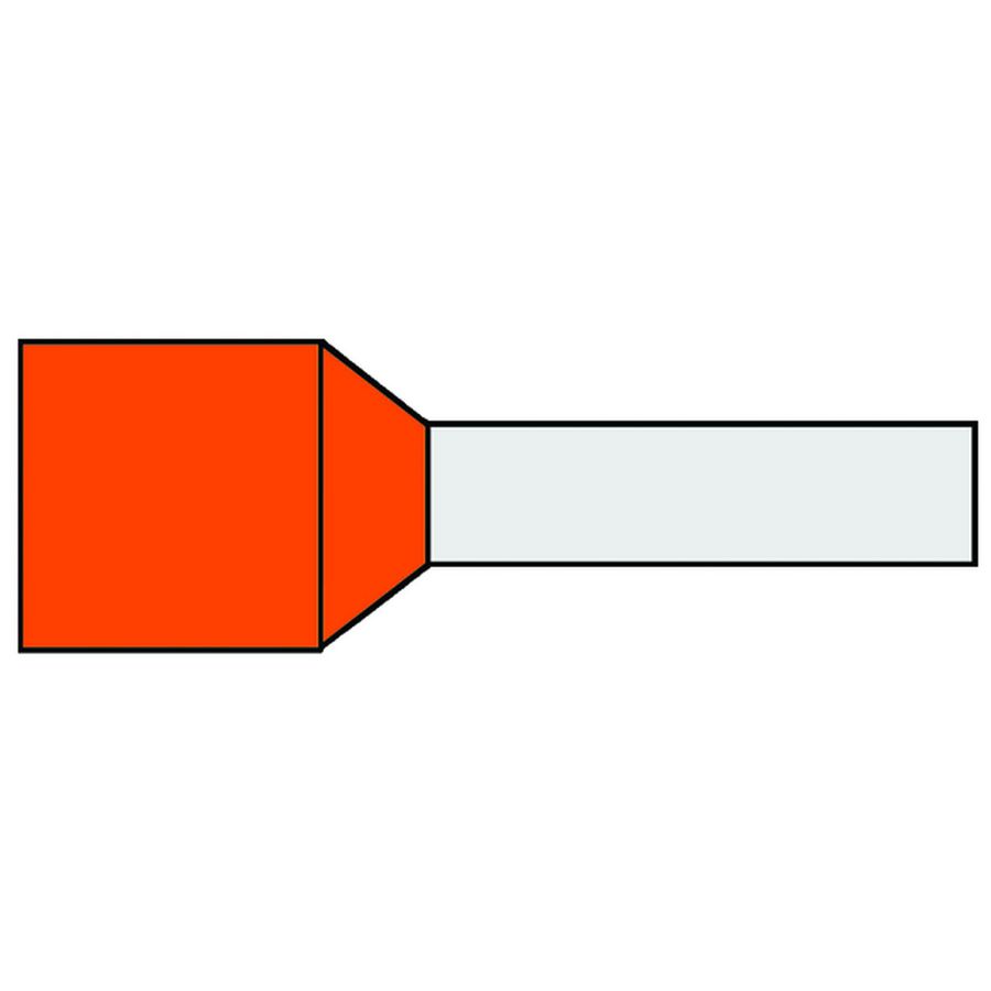 Zak a 500st. Adereindhuls geisol. 0,50mm² Oranje 6mm afw.