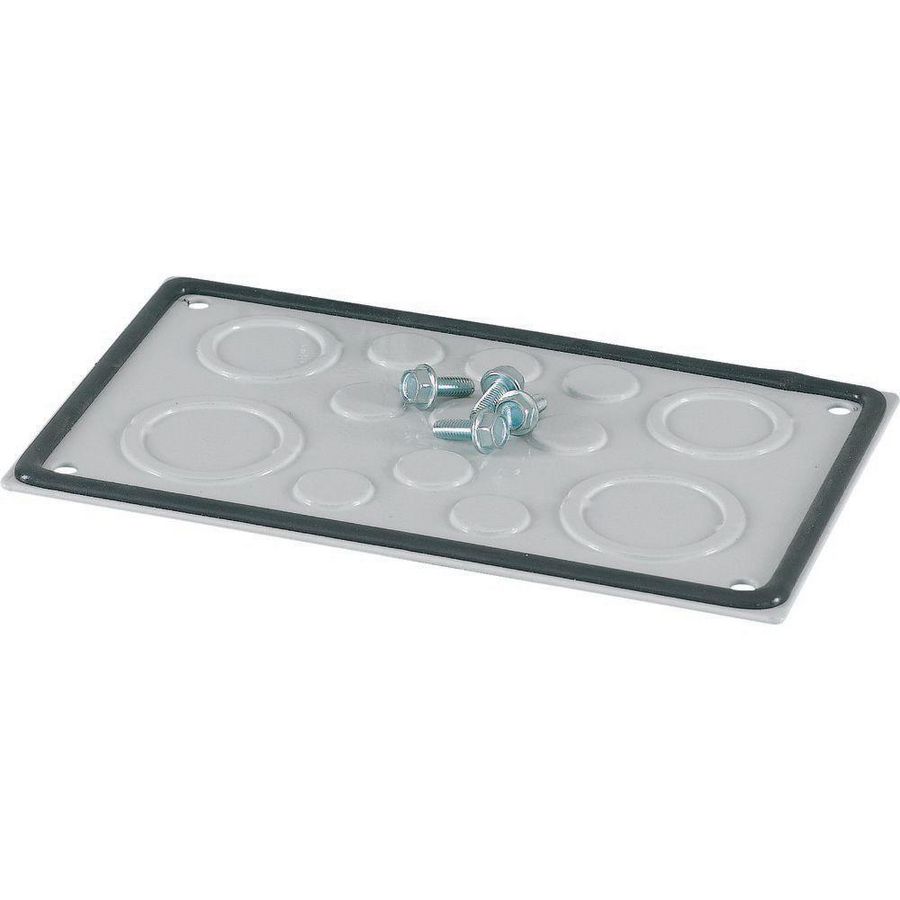 Flensplaat F3A IP66 metaal 2xM50/M40+2xM40/M32+9xM20