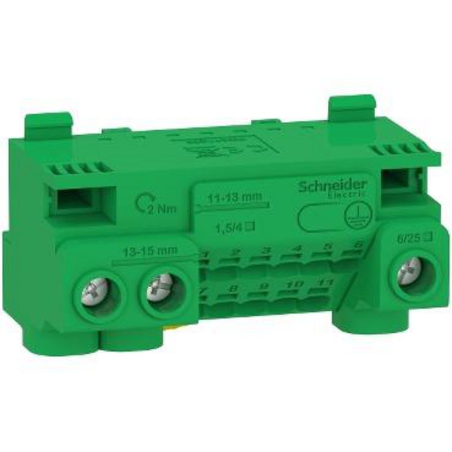 Earth Screwless terminal block 14 holes (3x25+11x4) + Jumper