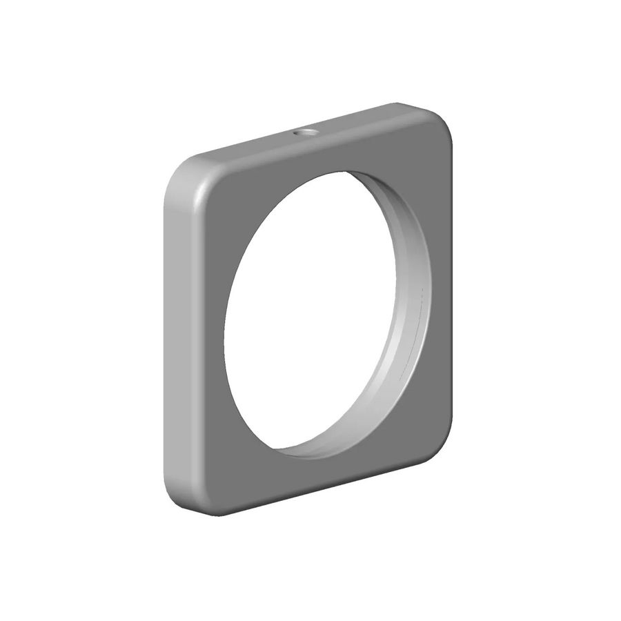 Rozet 63x63x9x52,5mm Platina gebors.
